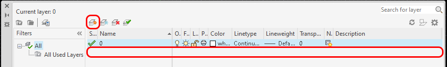 This image shows how to create a new layer. You must click the new layer icon to create a new layer.