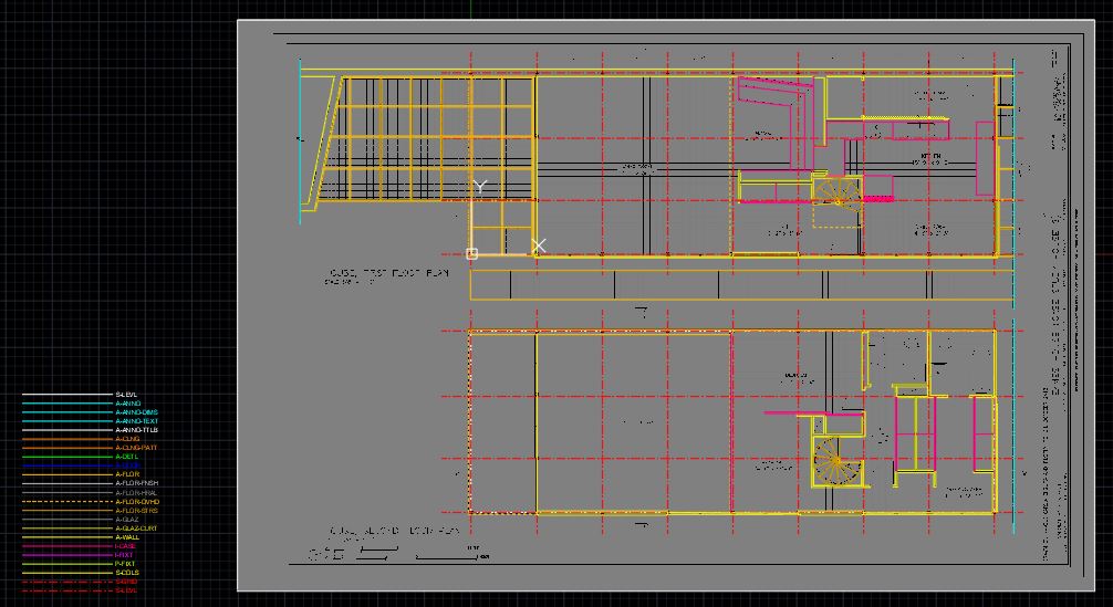 By using line, pline, spline, circle, rectangle, mirror, fillet, extend, array, and match properties, draw this floor plan