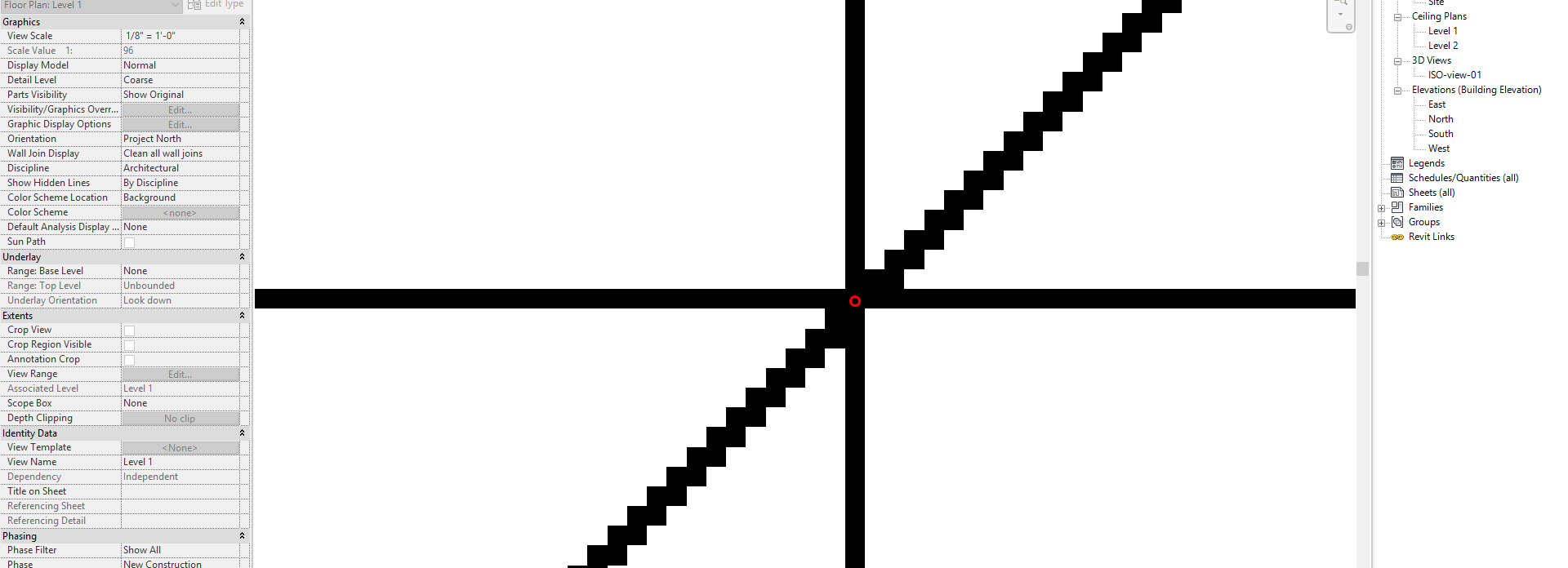 Esta imagen muestra el cambio de escala del dibujo importado para acercar y encontrar el punto a acotar.