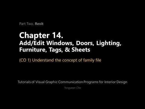 Thumbnail for the embedded element "14 - Doors, Lighting, Furniture, Tags, & Sheets - CO 1 - Understand the concept of family file"