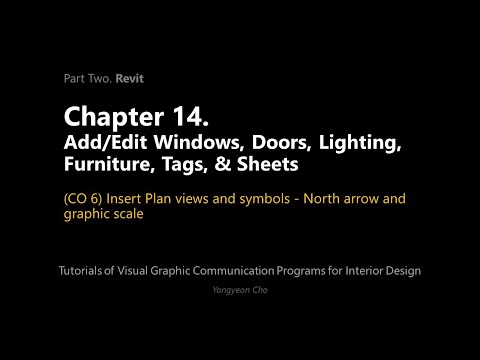 Thumbnail for the embedded element "14 - Doors, Lighting, Furniture, Tags, & Sheets - CO 6 - Insert Plan views and symbols - North arrow"