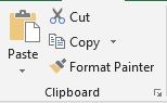 Cut copy paste icons