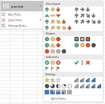 icon sets menu