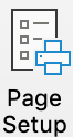 Botón de configuración de página para Excel para Mac