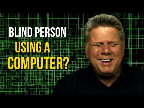 Thumbnail for the embedded element "How A Blind Person Uses A Computer"