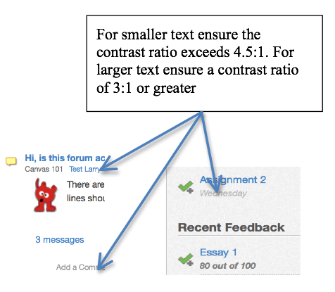 example graphic used to enhance text description of an accessibility issue