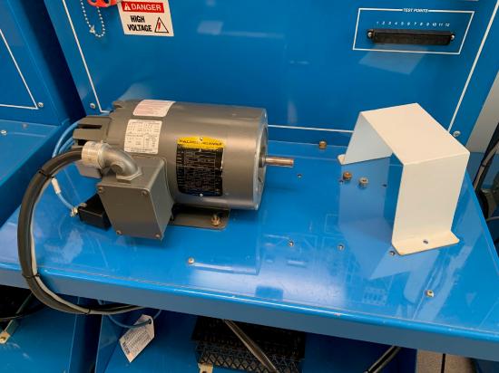 workbench motor decoupled with guard removed