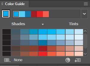 It demonstrates the color guide panel.