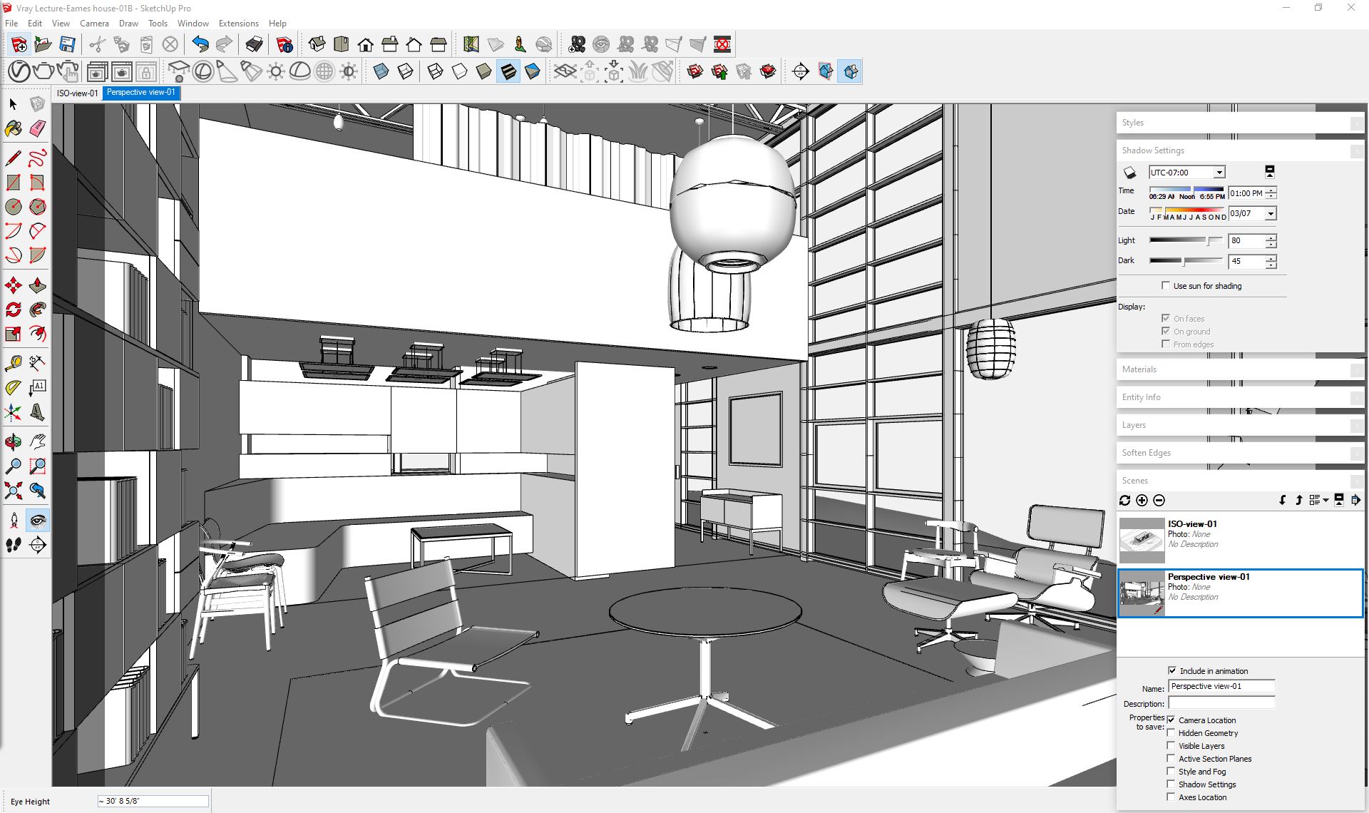 It indicates how to add a scene in SketchUp for a rendering.