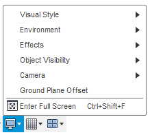 Display settings menu