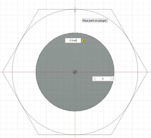 Step 5 - sketching the hexagon