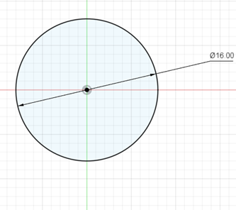 Hinge Pin step 1 - sketch circle.