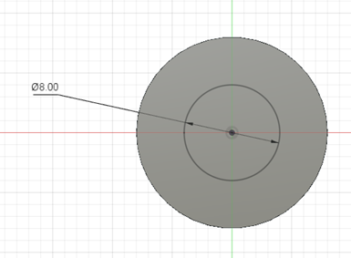 Hinge Pin step 3 - Sketch circle.