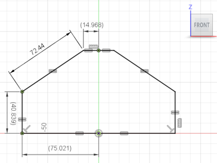 sketch of the solid model