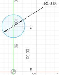 Create circle on the offset plane