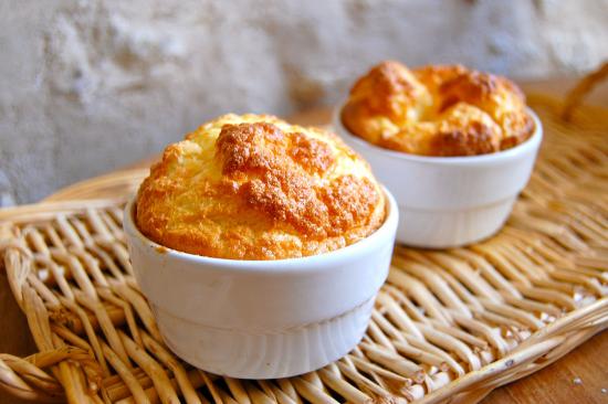 Cheese souffle in ramakins