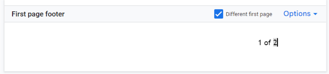 At the bottom of the document, the page count feature reads 1 of 2.