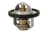 A metal thermostat with a dome-shaped top, surrounded by a rubber seal and a metal housing.