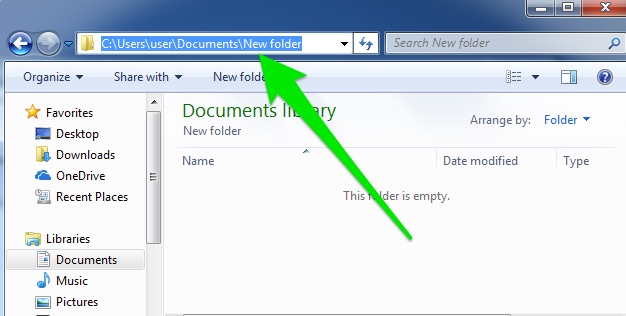 In the documents library