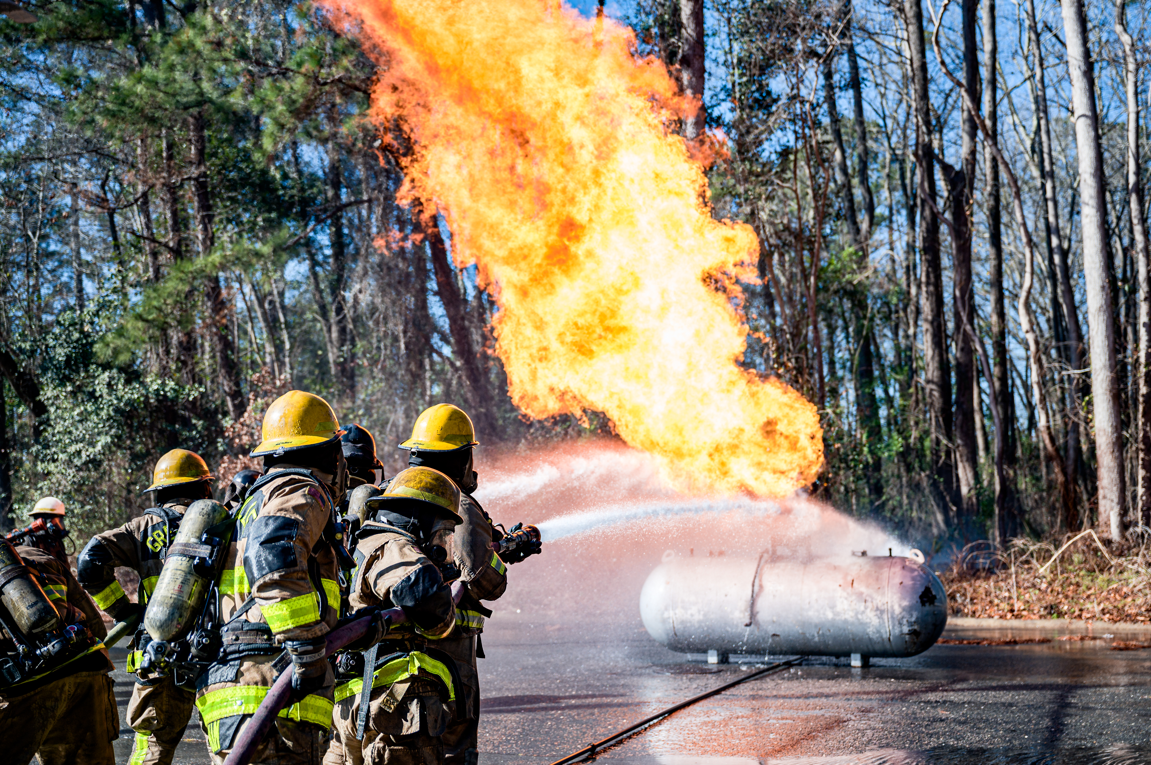 LP gas tank fire training