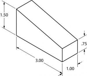 Example of dimensioning an isometric drawing.
