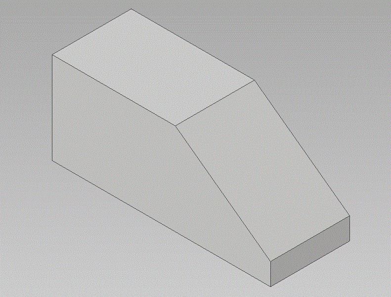 Block cut at an angle to remove the sharp edge.
