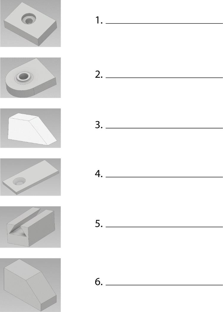graphic quiz for identification of surfaces and holes.