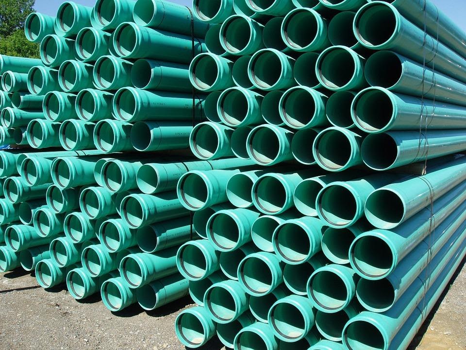 Green, Plastic, Pipes, Culvert, Water, Sewage, Pipe