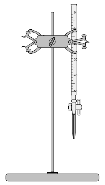 An illustration of a burette